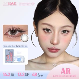 Lens cận AR kính áp tròng màu xám trong veo 3 tháng DIA 14.2mm dưỡng ẩm có độ 0-8 Hàn Quốc hãng DABAE