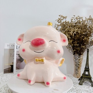  Heo đất thiên thần cánh tiên size to nhất siêu xinh  Heo đất trang trí decor quà tặng đáng yêu ống tiết kiệm - LD55 
