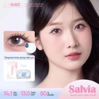 Kính áp tròng DABAE lens cận màu xanh ngọc 3 tháng DIA 14.1mm dưỡng ẩm có độ 0-8 SALVIA