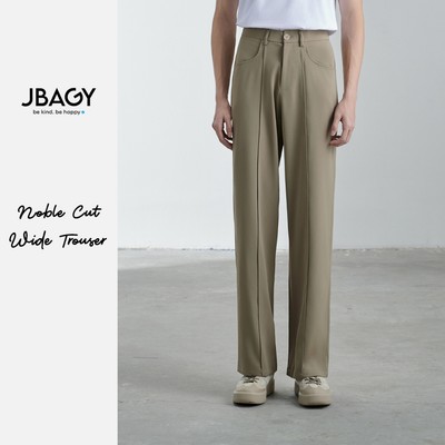 Quần ống rộng nam thương hiệu JBAGY vải Lụa Cotton cách điệu xếp ly - JD0107 (D14K2)
