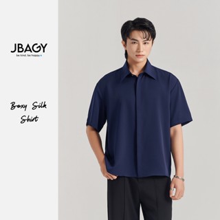 Áo sơ mi nam tay ngắn JBAGY form rộng Relax vải Lụa - JS2501