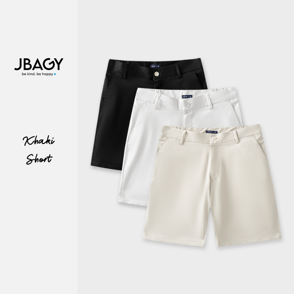 Quần short nam JBAGY vải kaki cotton, ống lửng ngắn vải Kaki co giãn 2 chiều - JN2401