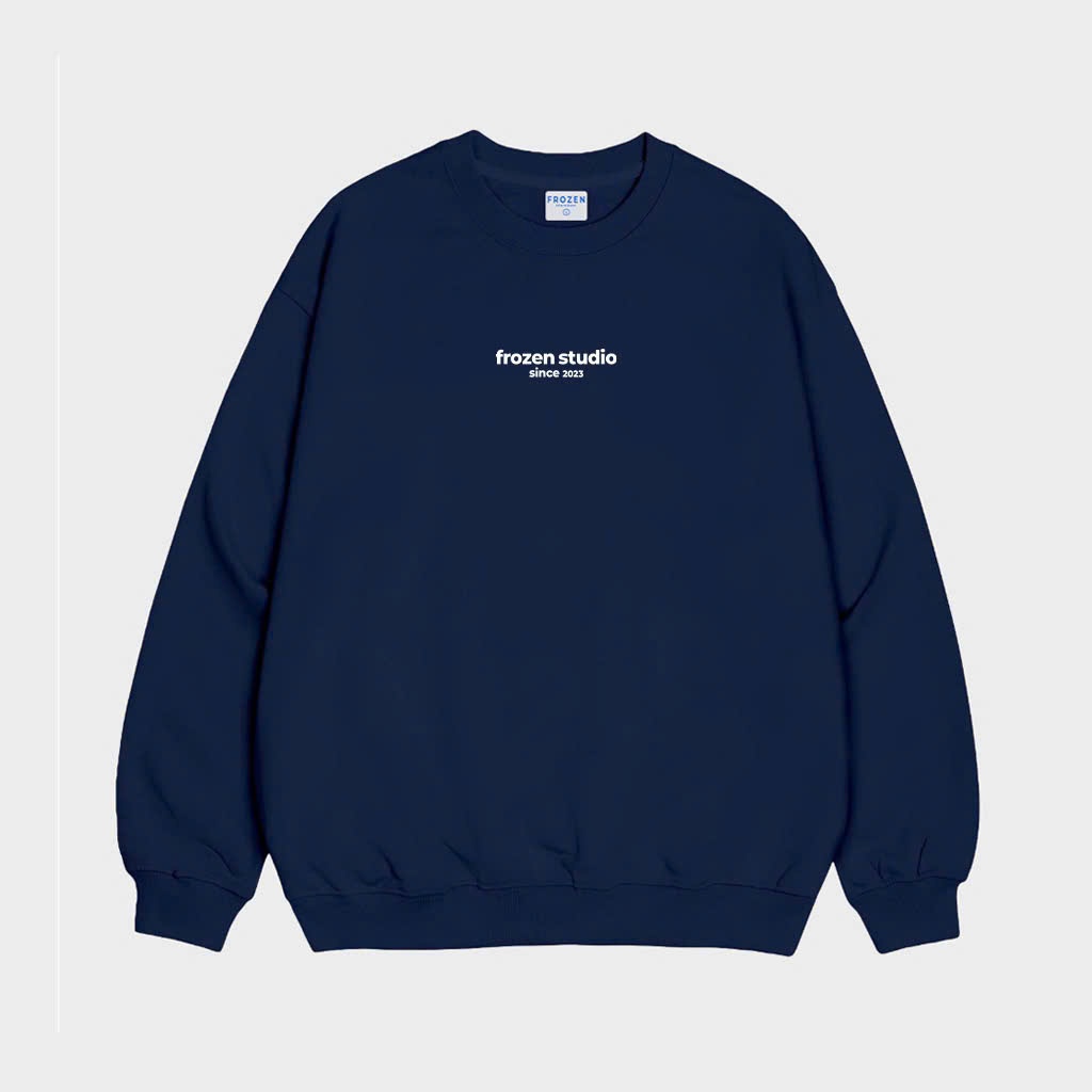 Áo Nỉ Sweater Frozen Sinse Form Rộng Nam Nữ Unisex , Áo Nỉ Hoodie Cổ Tròn Dài Tay Nỉ Bông Cotton 100%