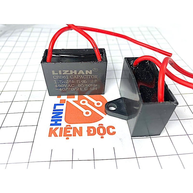 [Mã ELHA22 giảm 5% đơn 300K] [Combo 5 chiếc] Tụ quạt 1.5uF 450V CBB61