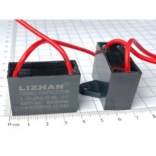[Mã ELHA22 giảm 5% đơn 300K] [Combo 5 chiếc] Tụ quạt 1.5uF 450V CBB61