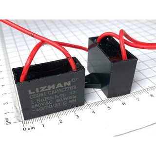 [Mã ELHA22 giảm 5% đơn 300K] [Combo 5 chiếc] Tụ quạt 1.5uF 450V CBB61