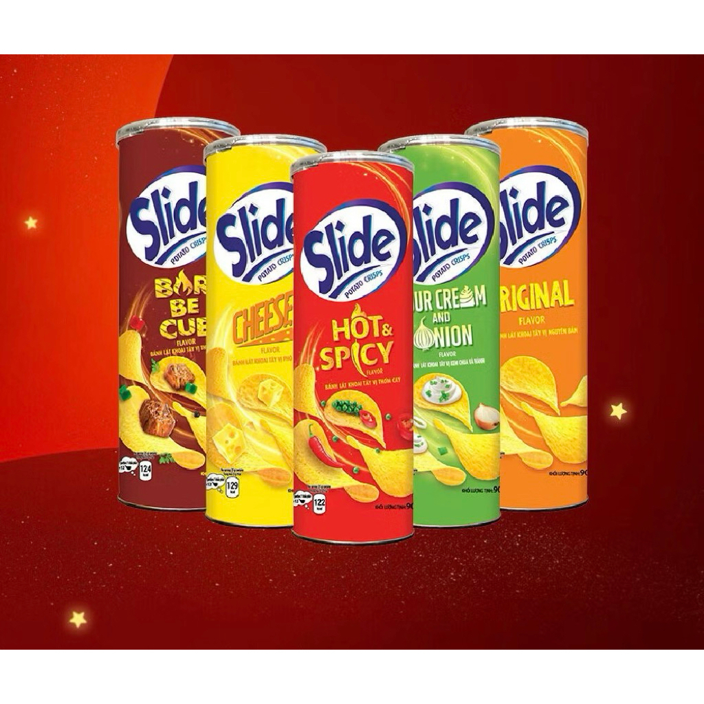 Snack Khoai Tây Slide Vị Ngẫu Nhiên 90gr