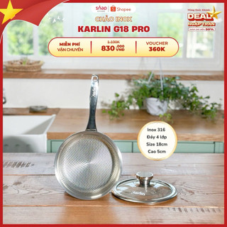 ❣️Chảo Karlin vân lục giác có nắp G18 -G20 -G24 - G26 -Thương Hiệu Đức❣️