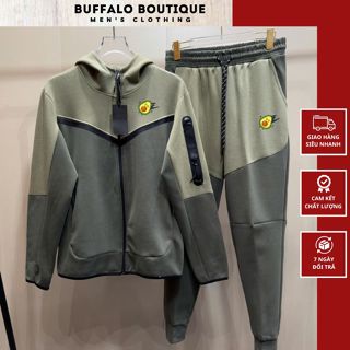 Bộ Quần Áo Nam Mùa Đông Loaaiii Teck Phối 2 Màu Siêu Chất - Bộ Hoodie Nam Nữ Loaaiii Teck Thêu Logo Siêu Nét