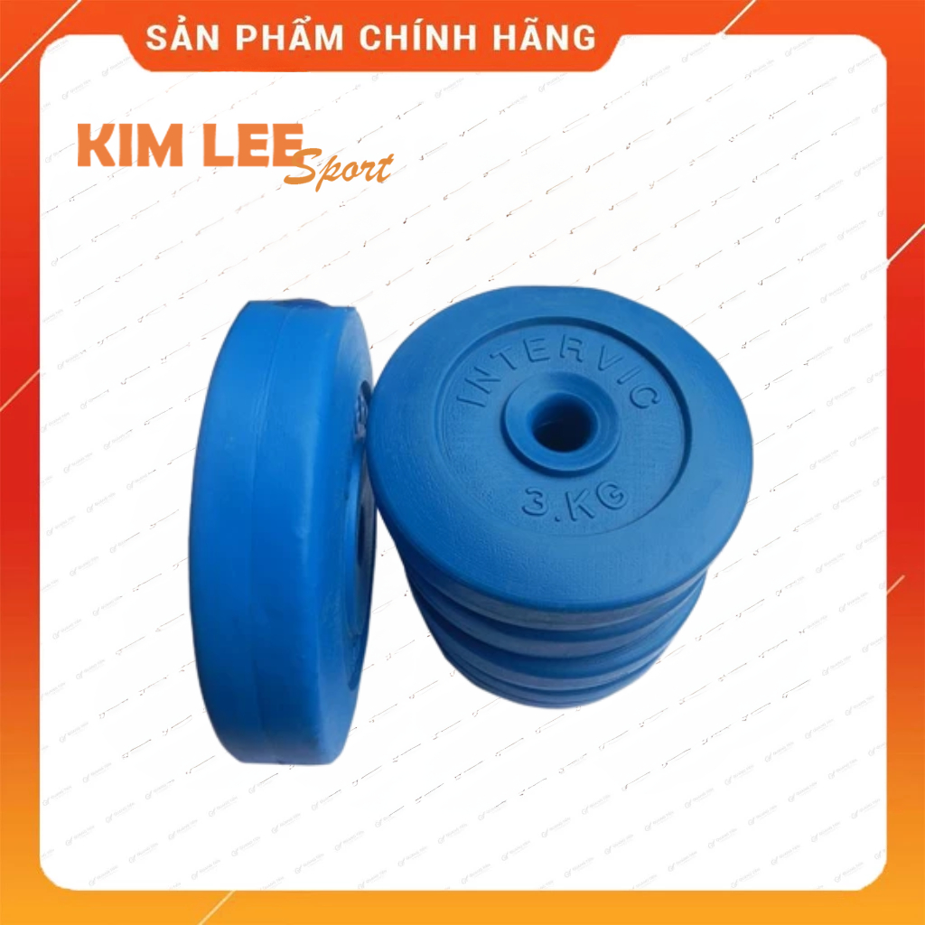 Tạ đĩa bánh đĩa nhựa 3kg 5 kg 7 kg 10 kg giá rẻ tại Hà nội (giá 1 bánh tạ)