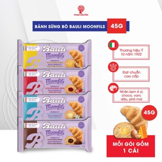  Combo 3 5 10 Bánh mì sừng bò Bauli Moonfils nhân socola vani dâu phomai 45g 
