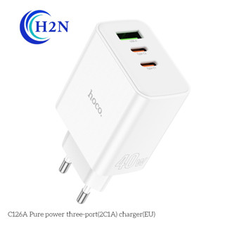  ✅Mẫu Mới✅Củ Sạc Nhanh PD40W USB C Chính Hãng Hoco 2 Cổng Type C 20W +USB 3.0 Cho tất cả điện thoại  máy tính bảng 