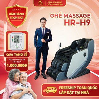  Ghế massage toàn thân HR Haruko H9 máy massage con lăn 3D điều khiển giọng nói phù hợp người lớn tuổi 
