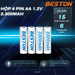 Pin sạc Beston AA 2A 1.2V dung lượng 3300mAh dùng cho karaoke,pin máy ảnh, pin đồ chơi, pin đồng hồ