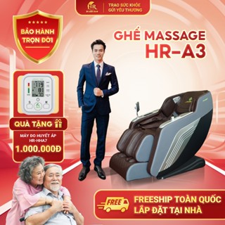 Ghế massage toàn thân HR Haruko A3 con lăn 3D cố định, điều khiển giọng nói ghế massage thông minh