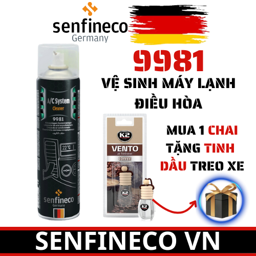 Dung dịch vệ sinh máy lạnh, máy điều hòa Ô tô Senfineco 9981 System Cleaner 520ml