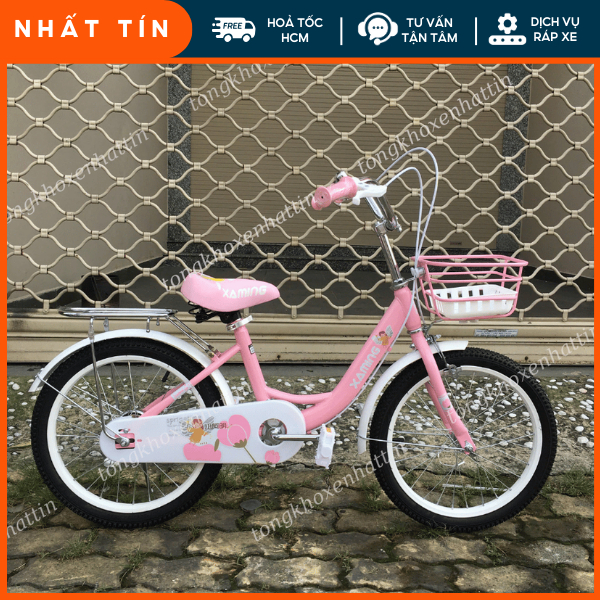 [Hoả tốc HCM] Xe Đạp Trẻ Em Bé Gái Xaming Nữ Khung Thấp Đủ Size 12-20 INCH Cho Bé Từ 2-10 Tuổi (XM101)
