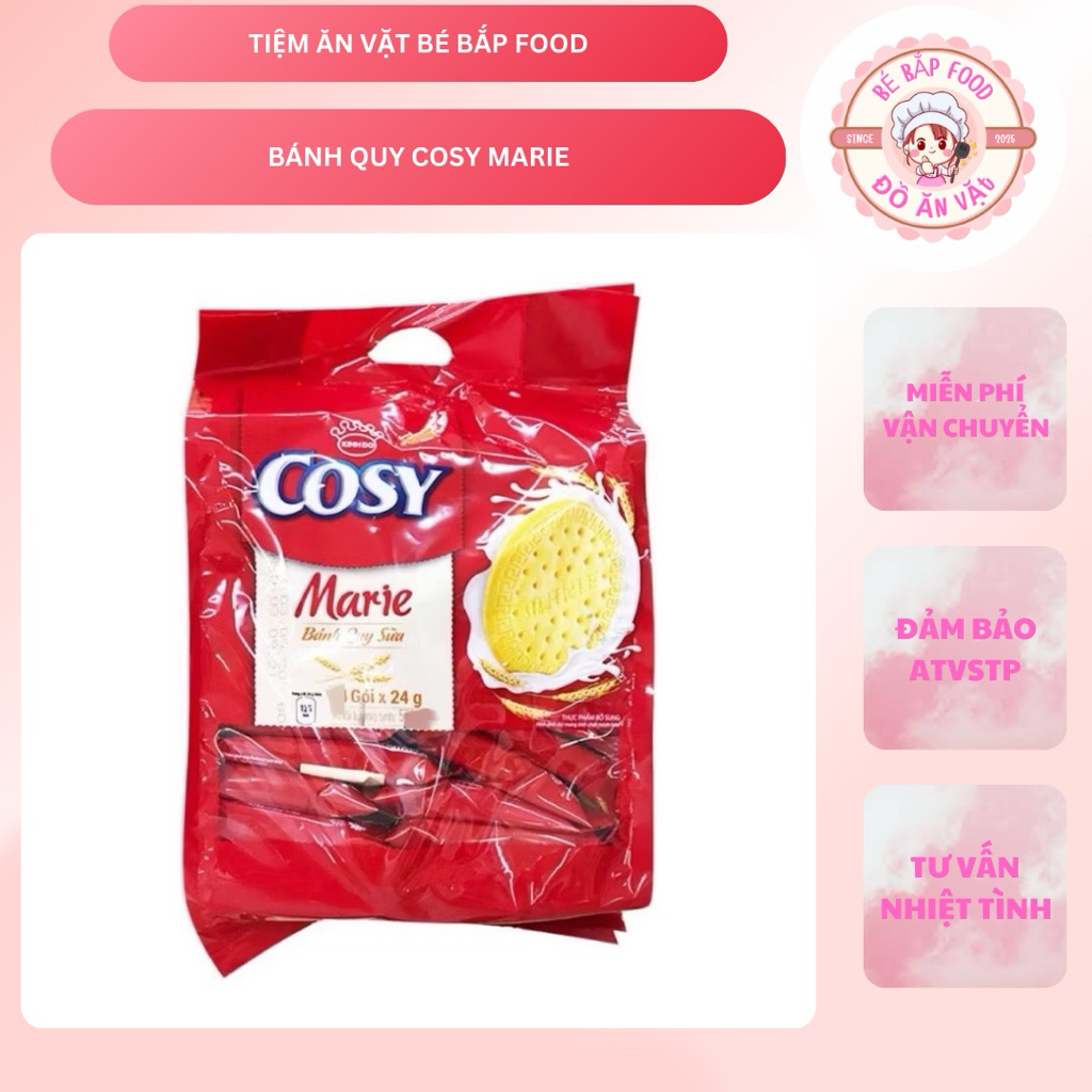 BÁNH QUY SỮA COSY MARIE TÚI 480G (20 GÓI) bánh quy lss