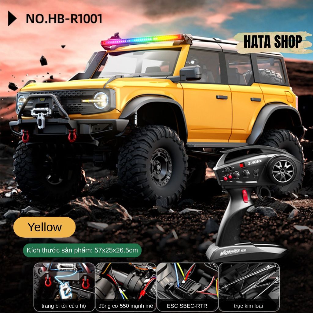 HB R1001 R1003 R1006 Xe Địa Hình Điều Khiển Từ Xa Huangbo Toys HBR 1/10 2.4G 4WD