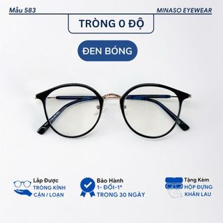  Gọng kính cận nam nữ mắt kính Oval chống tia UV và ánh sáng xanh đi chơi chụp ảnh đẹp MINASO 583 