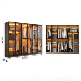 [Freeship HCM] Tủ quần áo cánh kính Ohaha có kèm đèn led - TCK001
