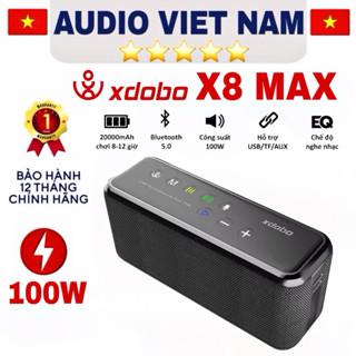  LOA XDOBO X8 MAX CÔNG SUẤT 100W ÂM THANH 360 ĐỘ PIN 20000mah BLUETOOTH 5.0 