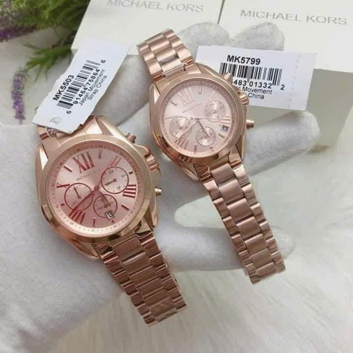 Combo đồng hồ đôi nam nữ đeo tay Michael k0r$ Mk5505 Mk5799 nam size 42mm nữ size 36mm fullbox cao cấp chống nước