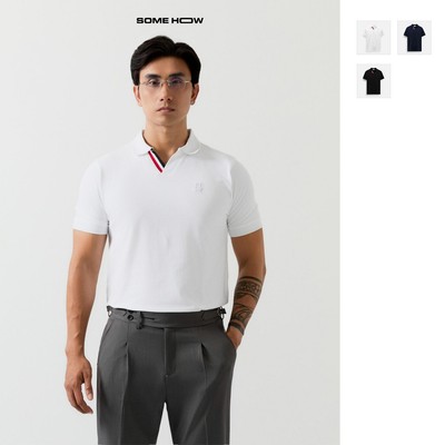  Áo Polo Nam Slimfit Tricolor Wedding, Chất Vải Cá Sấu 4 Chiều Thoải Mái, PL0194, SOME HOW STORE