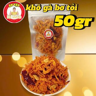  Hi Mon khô gà lá chanh bơ tỏi 50g túi Snack ăn vặt ăn là ghiền 