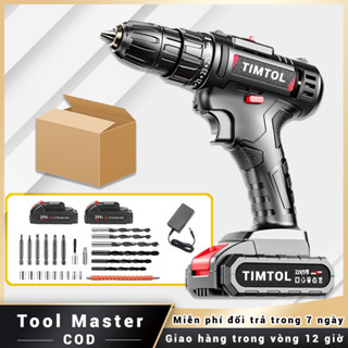 TIMTOL Máy khoan pin 3 chức năng - máy bắn vít 3 chức năng bắn vít, khoan sắt - tặng kèm 24 chi tiết