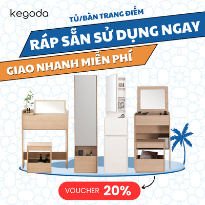 [Lắp sẵn] 4 Mẫu Tủ Bàn Phấn Trang Điểm Decor Có Gương Soi Đơn Giản Mà Đẹp KEGODA