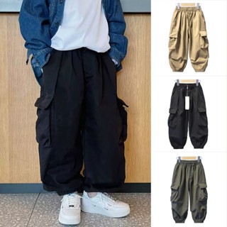   Combo 3  Quần Gió Ống Rộng Túi Hộp Cho Bé Trai Bé Gái Dáng Jogger Baggy Nam Nữ Thời Trang Moonbe Quần Gió Túi Hộp 