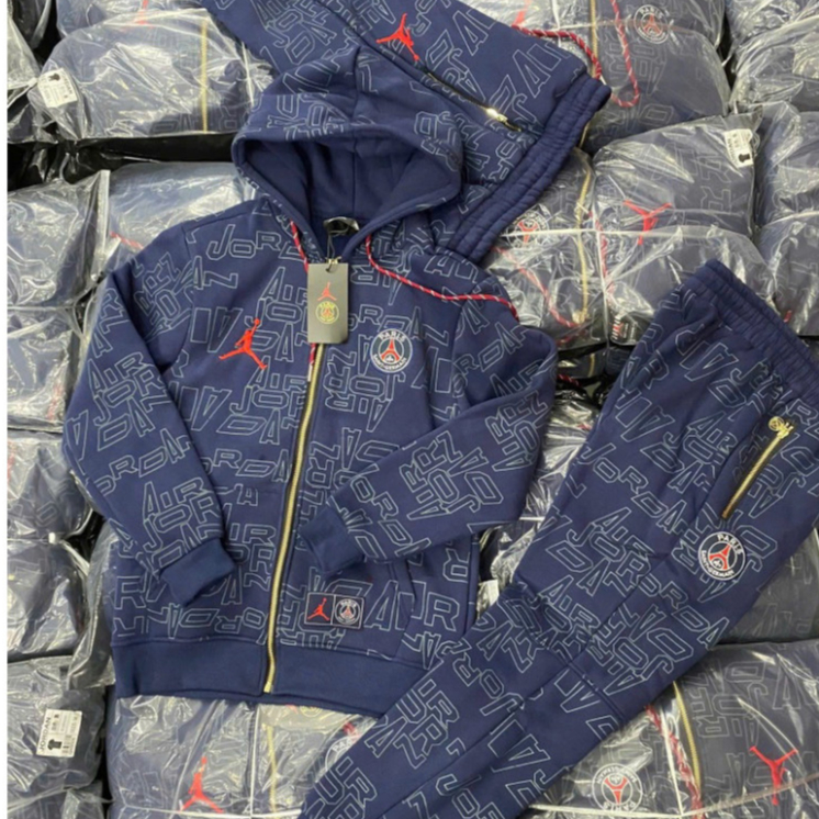 Bộ Quần Áo Thể Thao Nam PSG Dài Tay - Bộ Dài Tay Nam Nỉ Bông Dày Dặn - Bộ Thu Đông Nam Nỉ Bông 2025