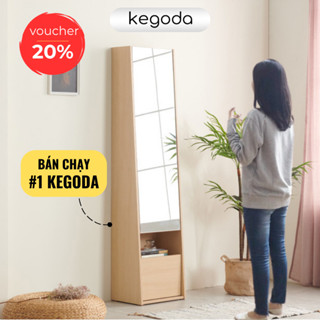 Tủ Trang Điểm Decor Có Gương Soi Toàn Thân Đứng Hack Dáng Đẹp, 2 Cánh Mở, Cao 165cm KEGODA KGD43