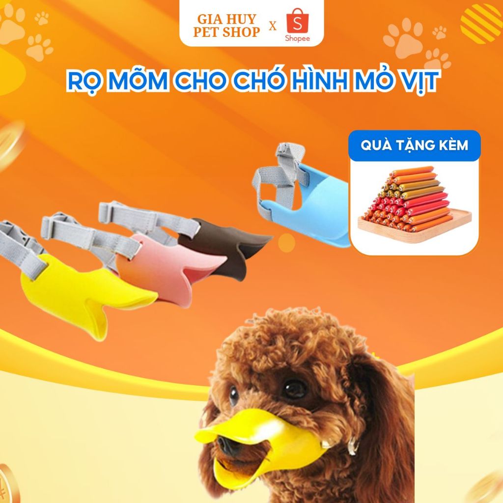 Rọ mõm cho chó hình mỏ vịt rọ mõm cho chó to chó nhỏ