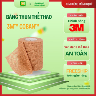 Băng cuộn đa năng 3M™ Coban™ tự dính, thoáng khí (7.5 cm x 4.5 m)