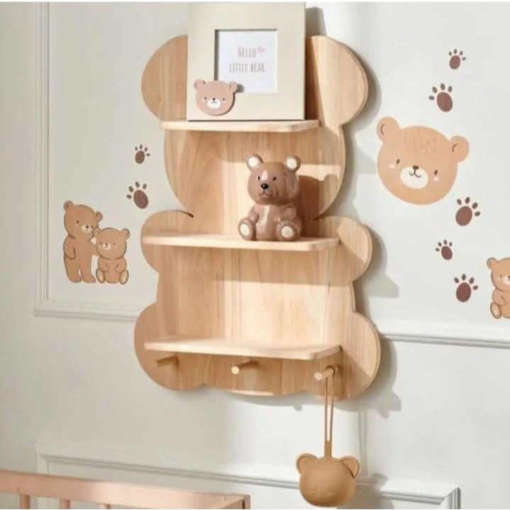 Kệ gấu để sách vở, gấu bông , trang trí phòng cho bé yêu
