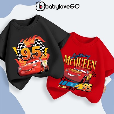 Áo thun cotton cho bé BabyloveGO Áo thun cộc tay cho bé trai thoáng mát co giãn 4 chiều