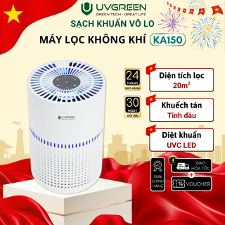 Máy Lọc Không Khí Diệt Khuẩn UVGREEN KA150-UVC LED,Tinh Dầu,Lõi Lọc HEPA H13, Bảo Hành 24T