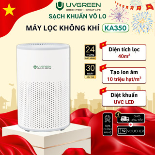 Máy Lọc Không Khí Diệt Khuẩn UVGREEN KA350 40m2 - UVC LED, Lõi Lọc HEPA H13, Bào hành 24T