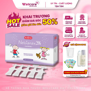   BUONA Italy - Chính Hãng  Nước Muối Ưu Trương 3% NEBIANAX NEBIAL  20 Ống Nhỏ Mũi  Giảm Nghẹt Khò Khè Thông Mũi Trẻ Em 
