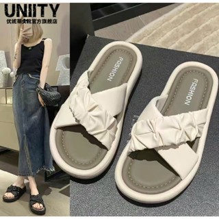  Dép Nữ Quai Ngang Nhún Nữ Hottrend Cao Cấp Dép Quai Cao 3P – Dép Quai Chéo Thời Trang Đi Làm Đi Biển Cafe 