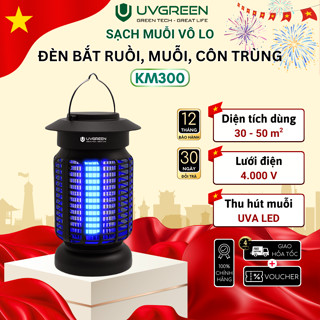 Máy Bắt Muỗi, Ruồi Và Côn Trùng Thông Minh UVGREEN KM300 và KM4x0, Công Suất 16W, BH 12T