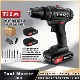 Máy khoan pin cầm tay TIMTOLL 998VF, máy bắn vít 3 chức năng khoan tường, bắn vít, khoan sắt tặng phụ kiện 24 chi tiết