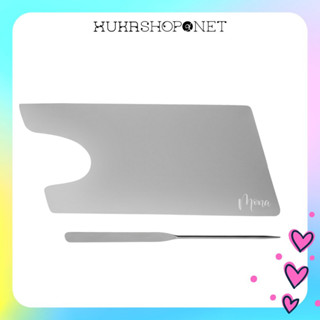  Khay Trộn Nền Mona Inox Kèm Cây Lấy Kem Dụng Cụ Pha Trộn Kem Nền Son Che Khuyết Điểm Cho Makeup Artist 