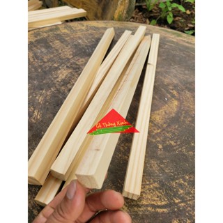 Combo siêu tiết kiệm thanh gỗ thông vuông 2cm x dài 60cm-50cm-40cm-30cm đã bào 4 mặt dùng làm nẹp,trang trí