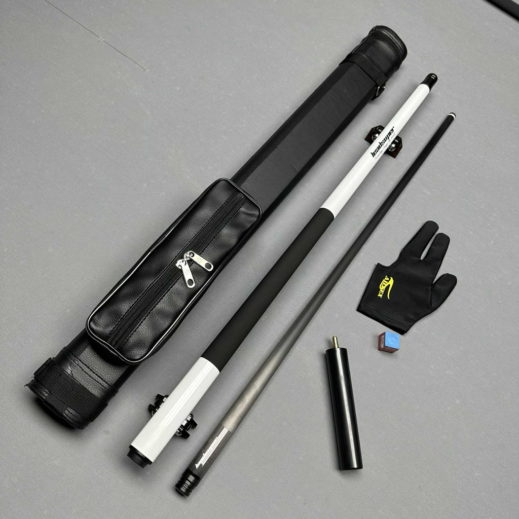 Cơ bi-a - Combo cơ Leadsuper V1 - Ngọn fullcarbon -Tặng chuôi nối - bao da - găng -lơ