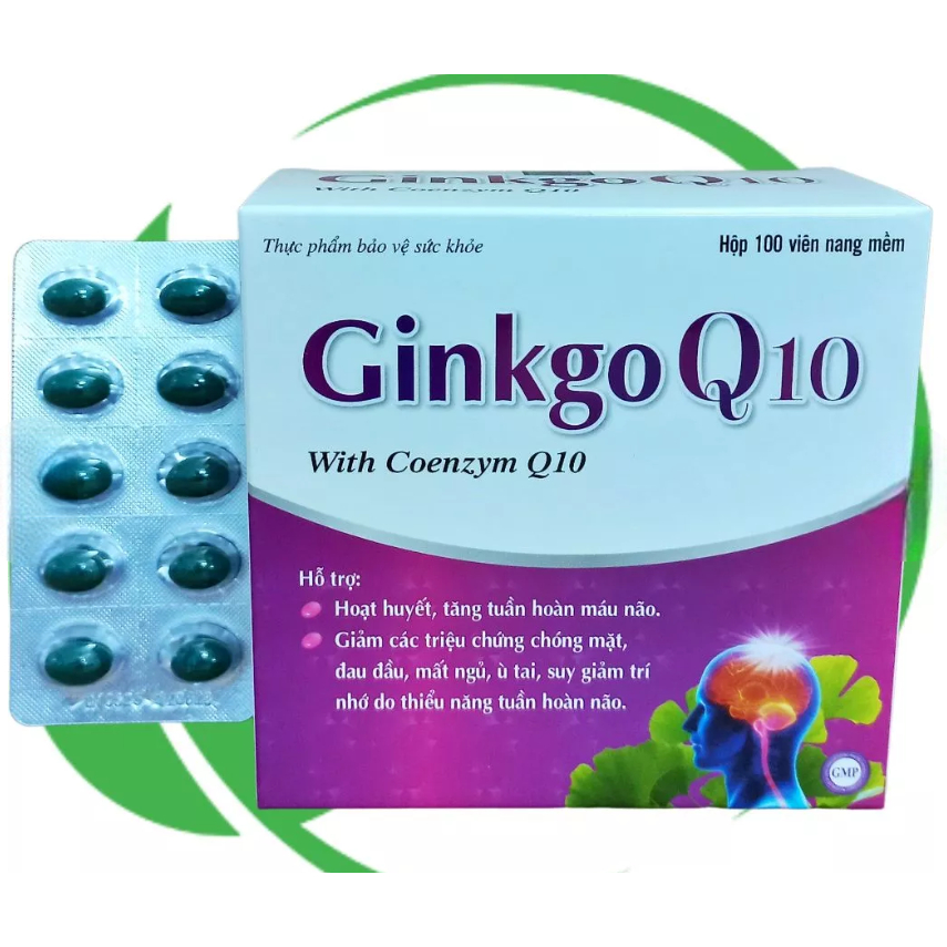 Ginkgo Q10 with coenzym Q10 360  Bổ Sung Dưỡng Chất Cho Não hoạt huyết dưỡng não viên