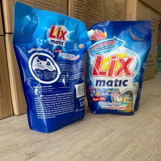  Freeship - Túi Nước Giặt Lix Matic 3.2kg x2- Đậm Đặc Thơm Lâu Tiết Kiệm Giặt Máy Sạch Sâu 