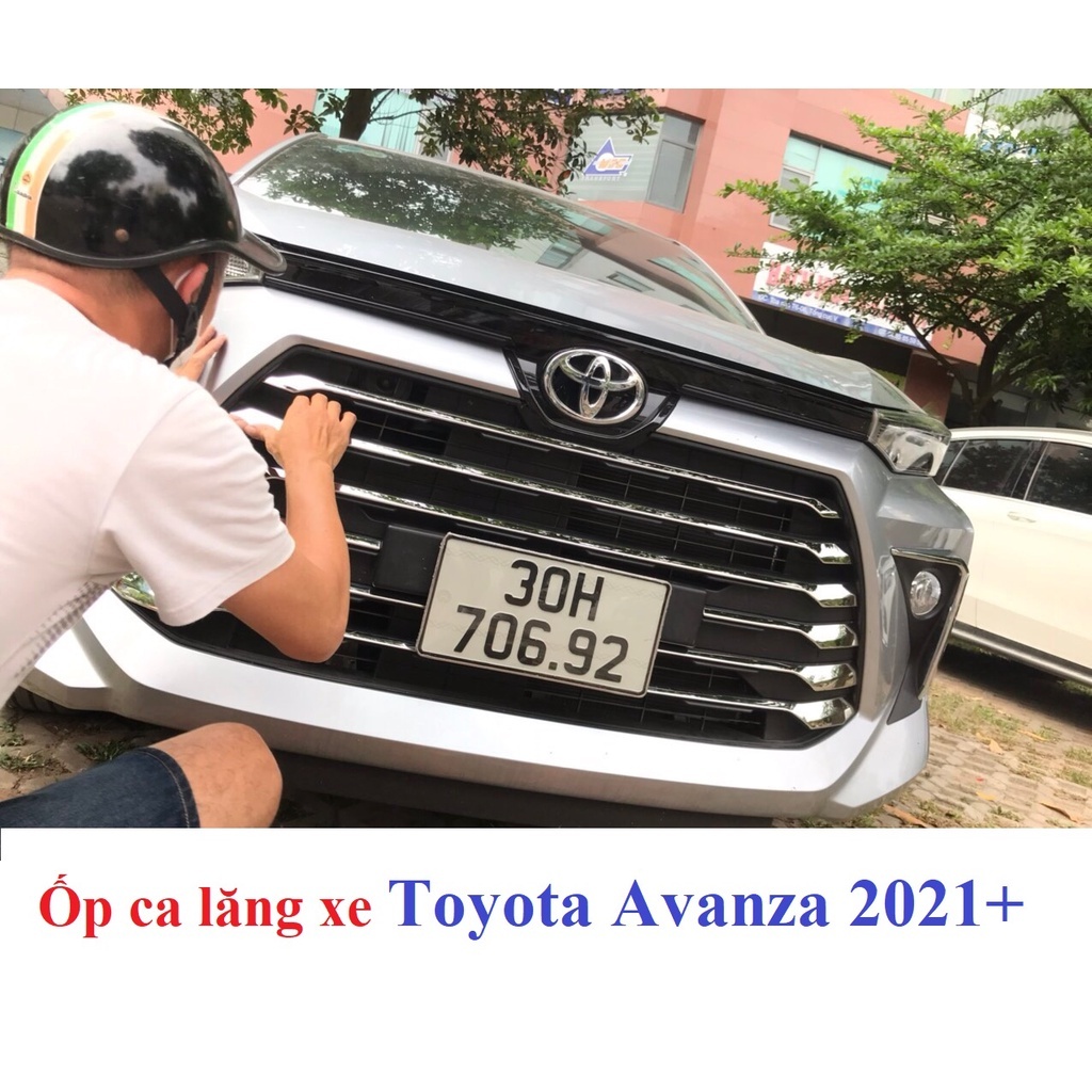 Toyota Ốp Trang TRÍ Mặt Ca Lăng Avanza 2021-2024 Chuẩn Xe Ncao Cấp Mạ Inox Cho Toyota Avanza 2021+